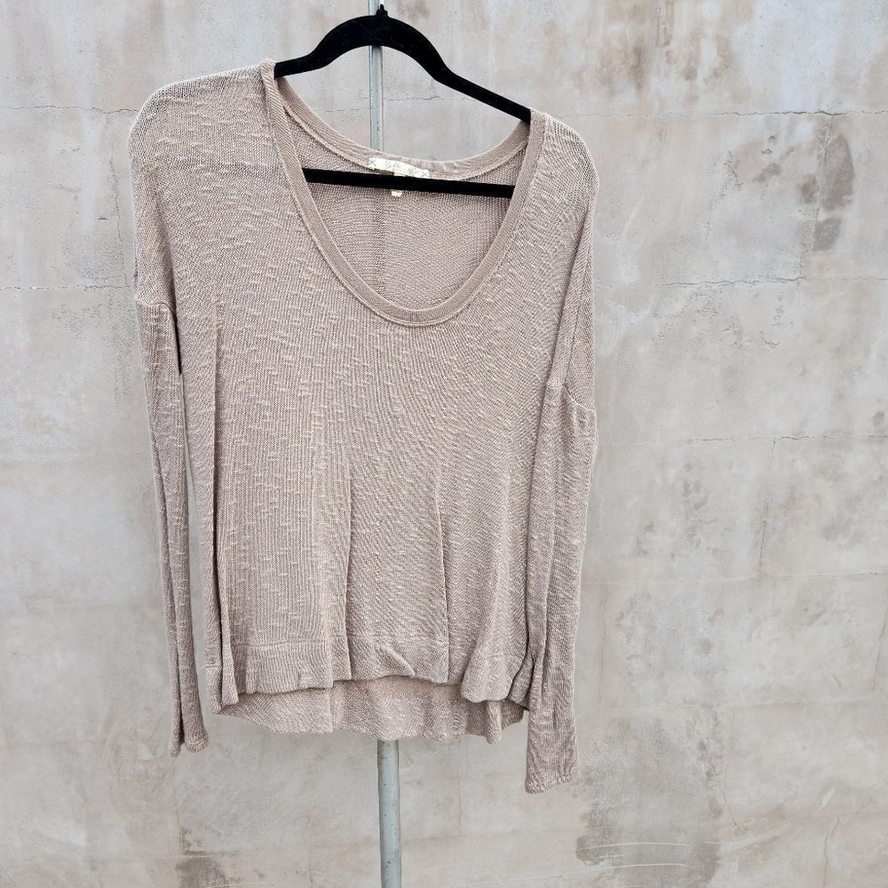 Sotto joie nubby knit slouchy long sleeve top